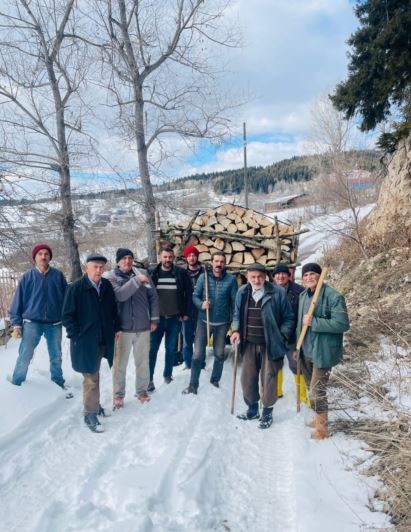 Sular altında kalacak olan ilçedeki ağaçlar depremzedeleri ısıtacak