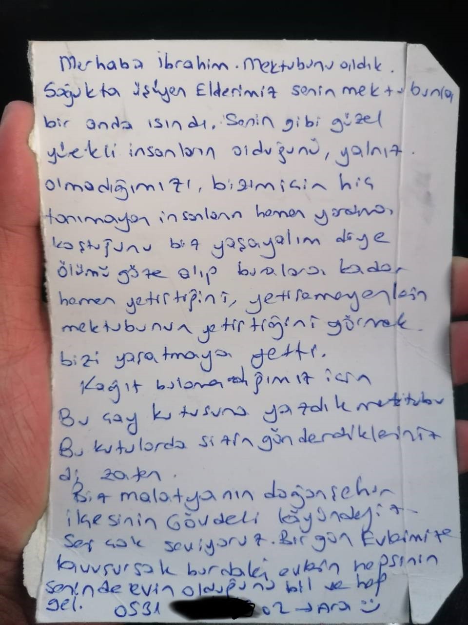 Bayburtlu minik İbrahim'den depremzedelere duygu dolu mektup! Cevabı da bir o kadar güzel