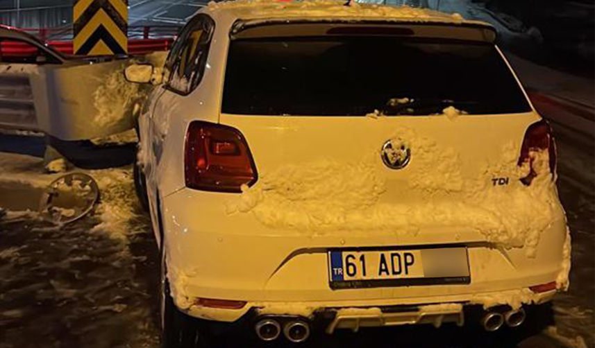 Trabzon’da kar kaza getirdi!