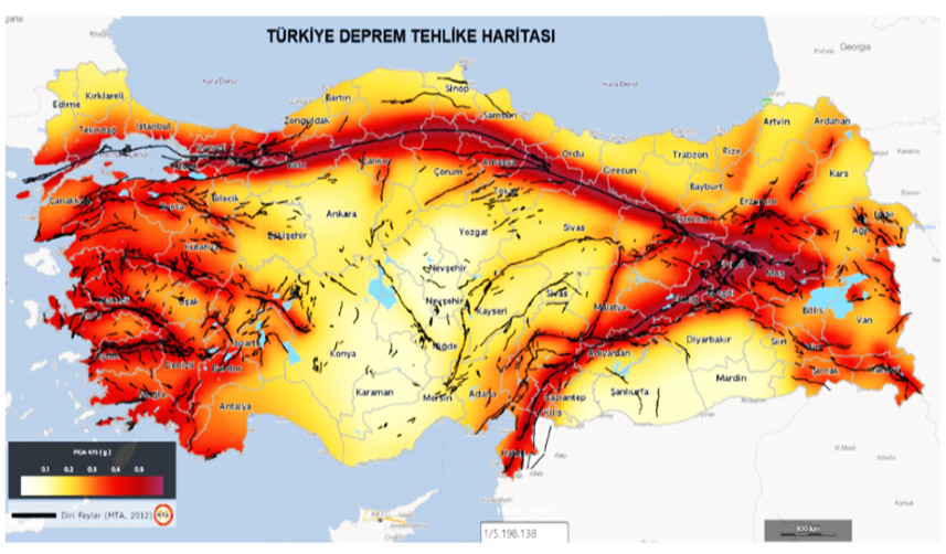 Türkiye deprem risk haritası 2023! Doğu Anadolu fay hattı nedir? Fay hatları hangi illerden geçiyor? Riskli deprem bölge