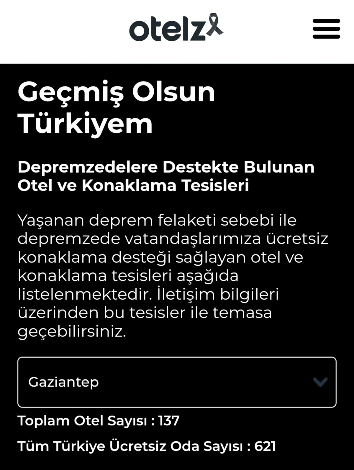 Depremzedelere ücretsiz konaklama yapan oteller