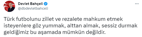 Maçlardaki “Hükümet İstifa” tezahüratlarına Bahçeli’den sert çıkış! “Seyircisiz oynansın”