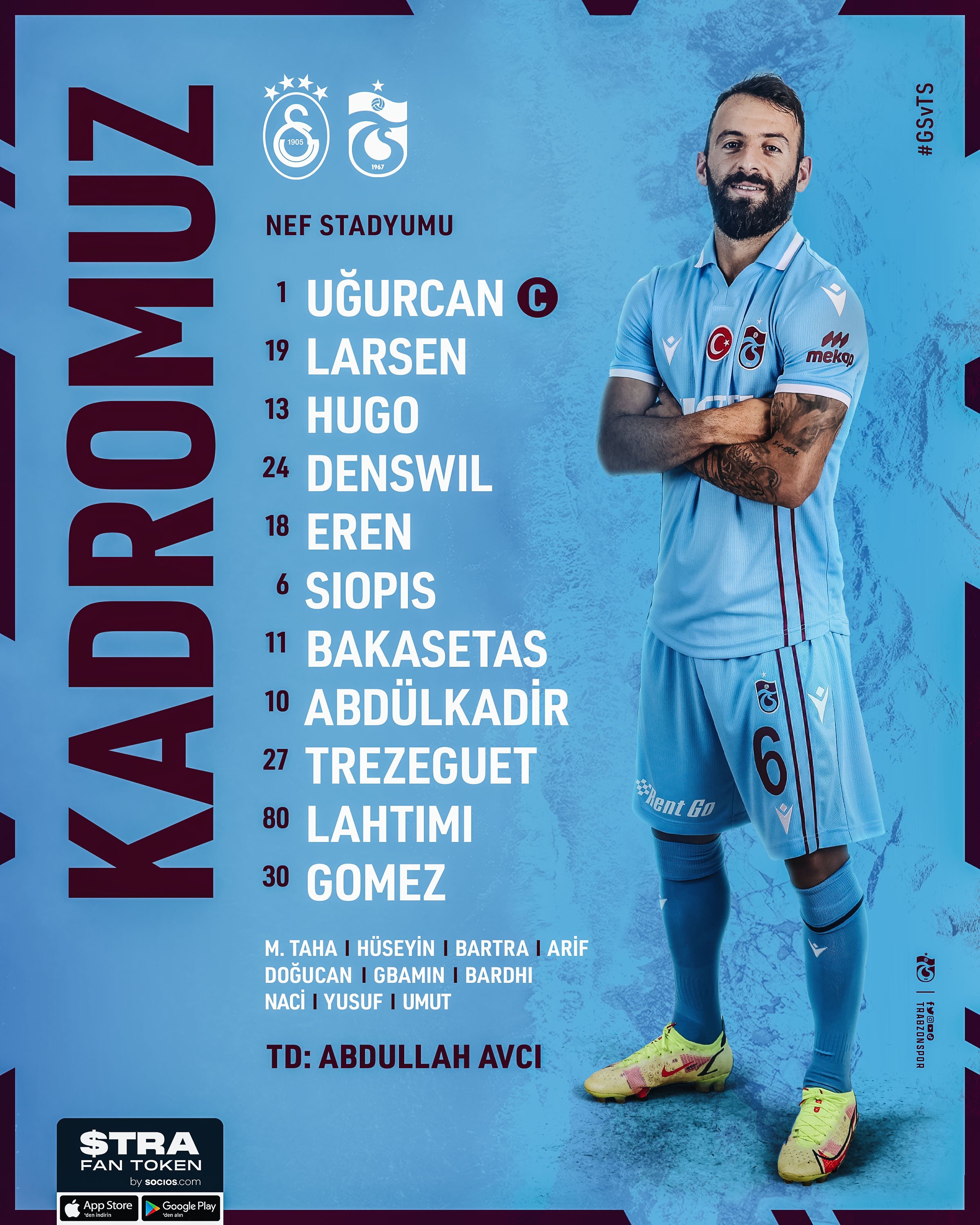 Trabzonspor’un Galatasaray maçı ilk 1’i belli oldu!