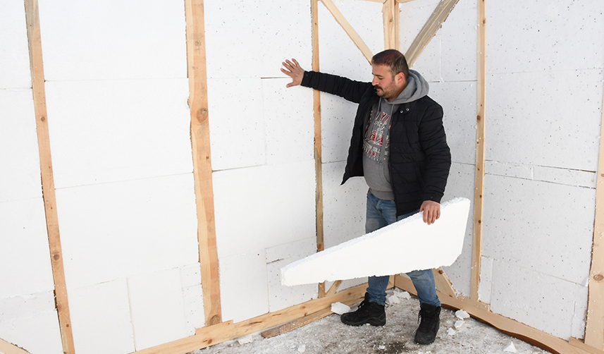 Gümüşhane'den depremzedelere ahşap ev