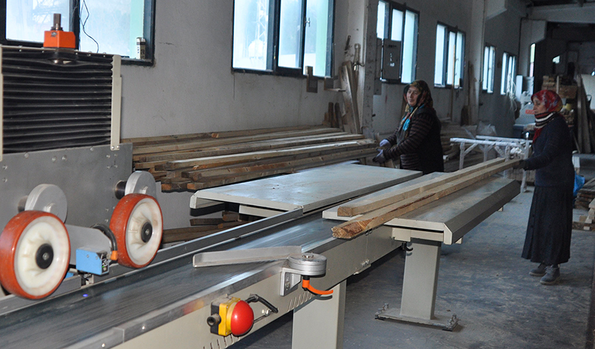 Artvin'de kadınların ellerinden geçen keresteler ihraç ediliyor