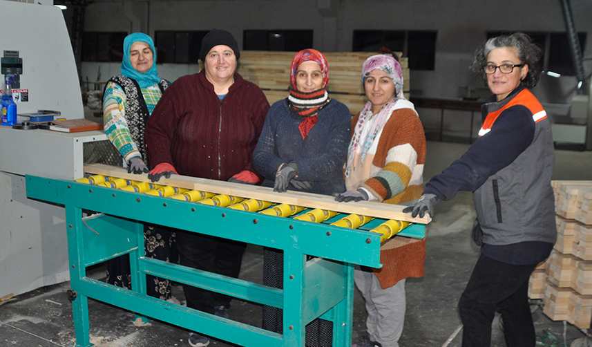 Artvin'de kadınların ellerinden geçen keresteler ihraç ediliyor