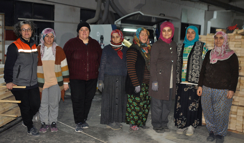 Artvin'de kadınların ellerinden geçen keresteler ihraç ediliyor