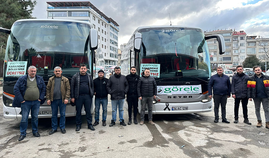 Karadeniz'de otobüsçüler depremzedeleri tahliye için seferber oldu