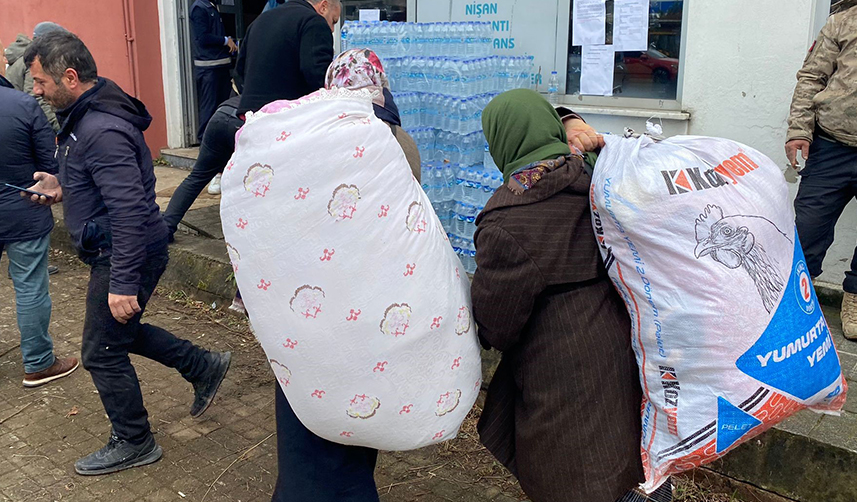 Trabzon'da deprem bölgesi için seferberlik sürüyor