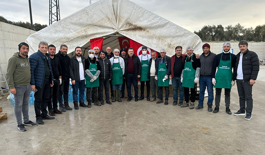Trabzon'da Ortahisar Belediyesi'nden deprem bölgesine çadır yardımı