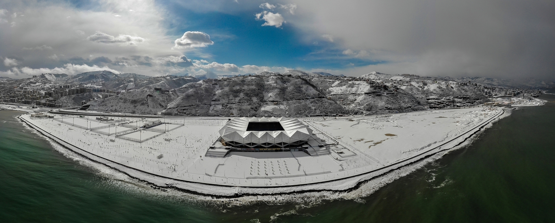 trabzonspor stadyum kar