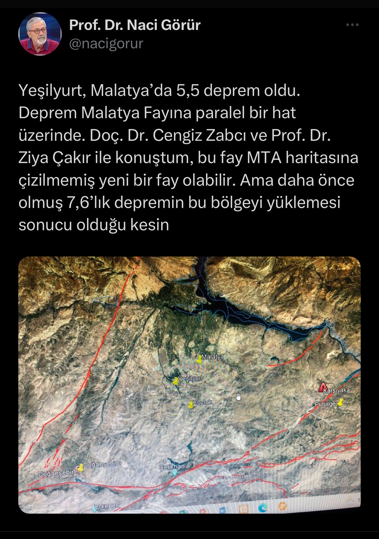 Naci Görür’den Malatya depremi sonrası yeni fay uyarısı