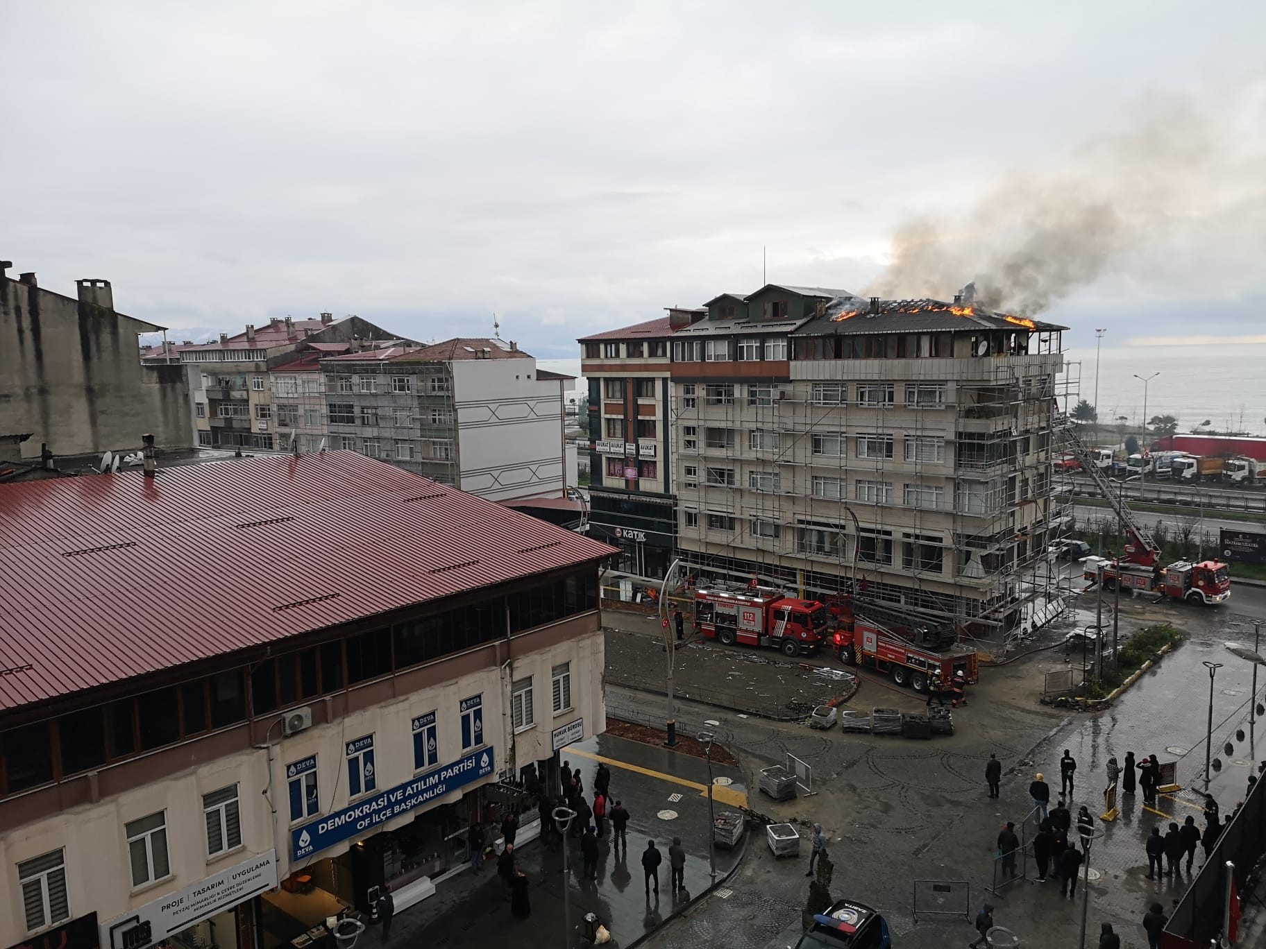 Trabzon'da korkutan yangın!