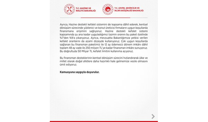 Kentsel dönüşüm destek paketi geliyor!