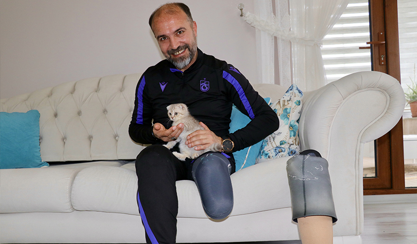 Depremde bacaklarını kaybeden kadına Trabzon'daki ampute takımı kaptanı destek oluyor