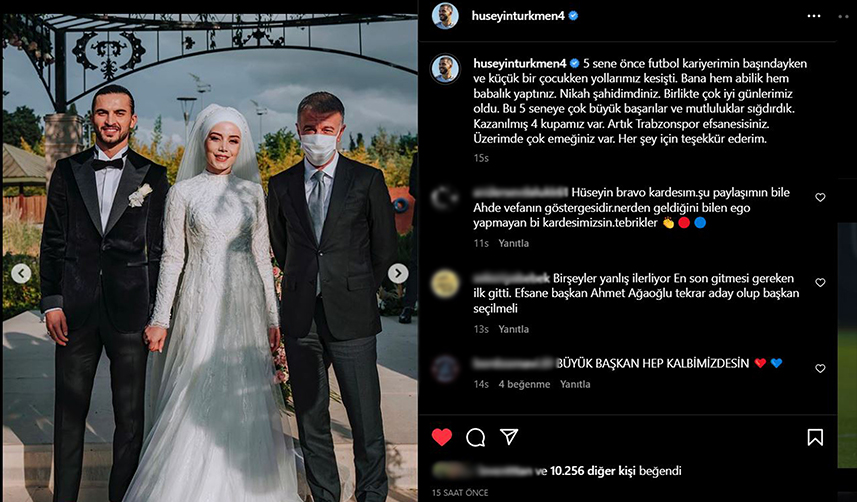 Trabzonspor'dan istifa ettiğini açıklayan Ahmet Ağaoğlu'na futbolculardan duygusal veda