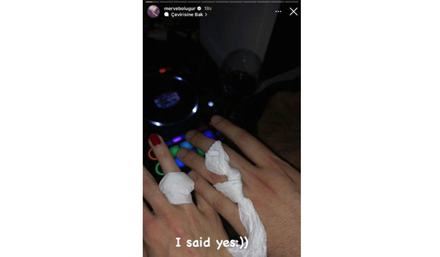 Merve Boluğur'dan dikkat çeken evlilik teklifi paylaşımı