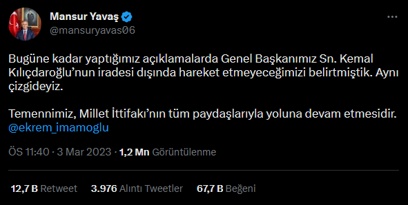 Ekrem İmamoğlu ve Mansur Yavaş’tan Akşener’in çağrısına yanıt!