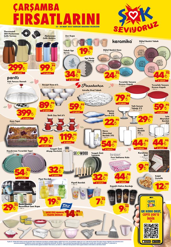 Şok’ta bu hafta neler var? Şok Aktüel ürünler kataloğu 22-28 Mart 2023
