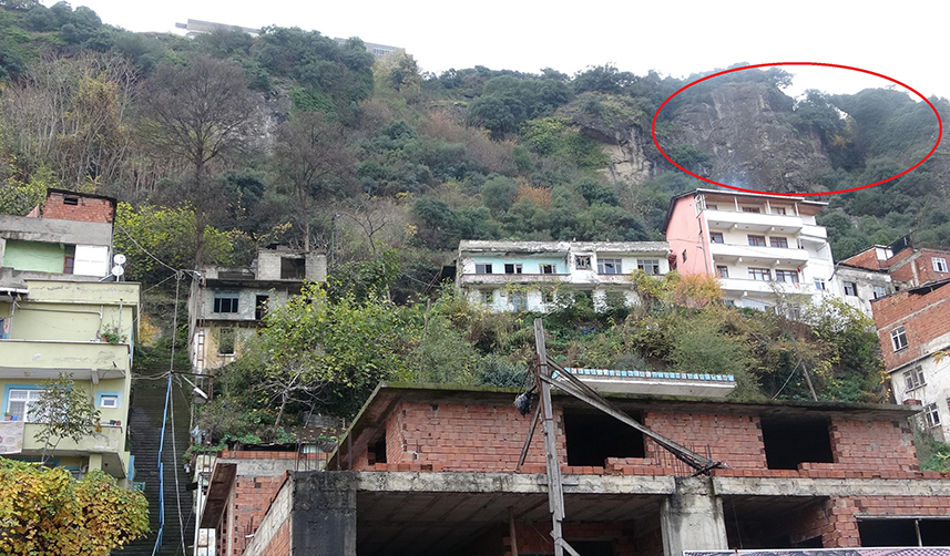 Trabzon'da 60 tonluk kaya tehdidine çifte tedbir!