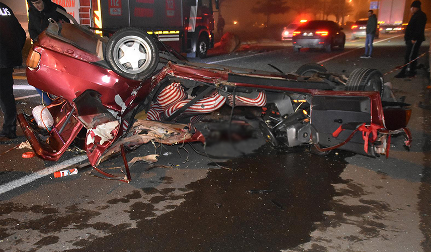 Trabzon'da feci kaza! 2 ölü, 2 ağır yaralı