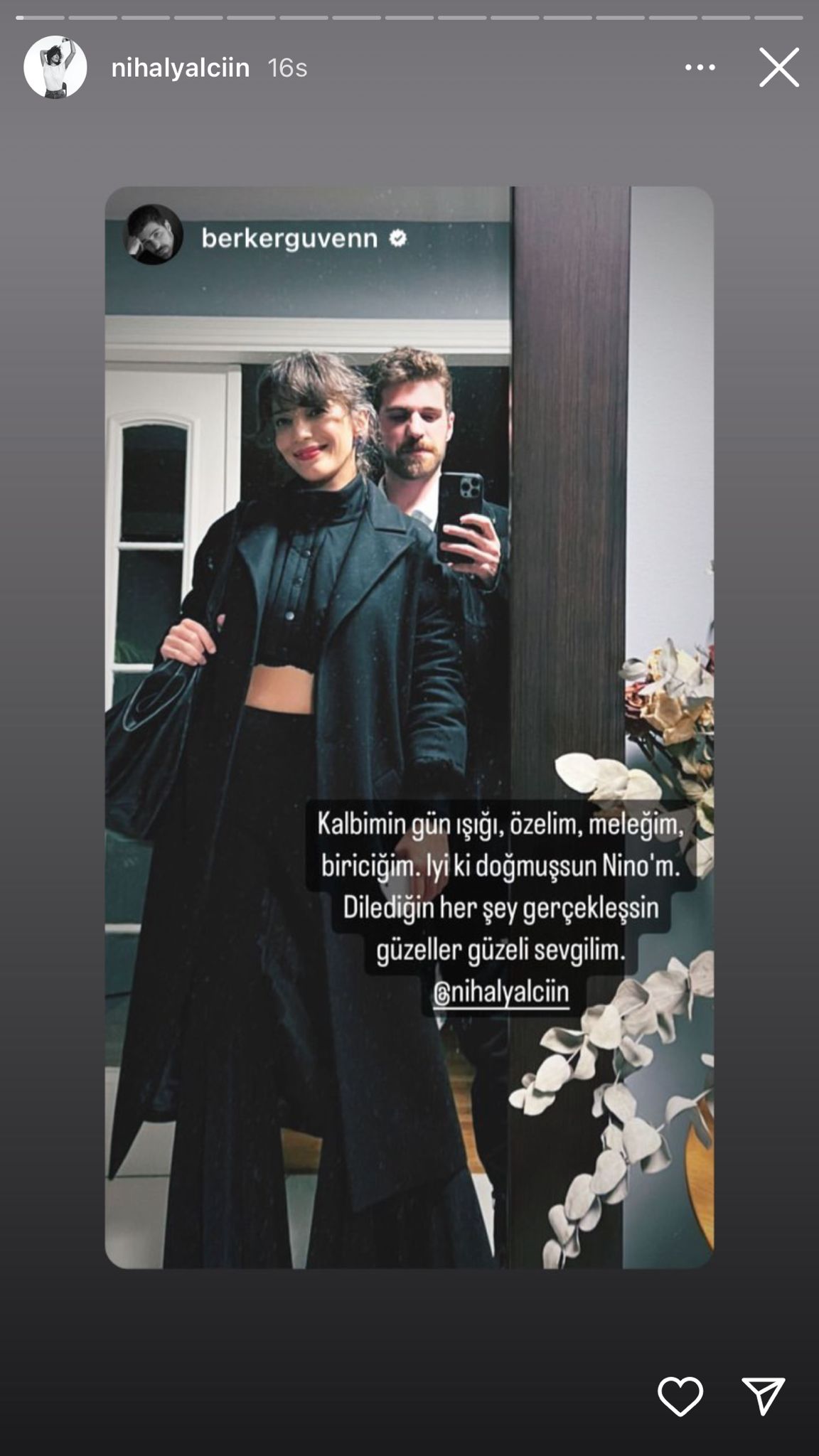 Berker Güven kendisinden 16 yaş büyük sevgilisi Nihal Yalçın’ın doğum gününü kutladı! Biriciğim iyi ki doğmuşsun