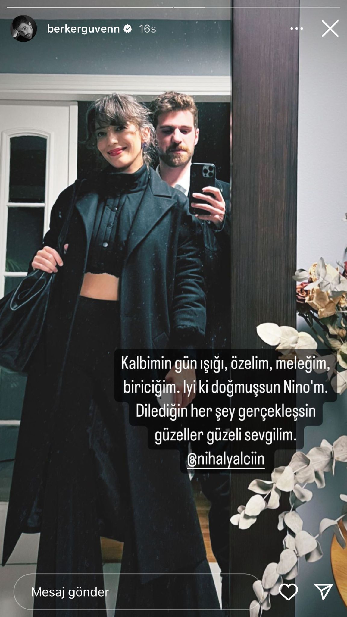 Berker Güven kendisinden 16 yaş büyük sevgilisi Nihal Yalçın’ın doğum gününü kutladı! Biriciğim iyi ki doğmuşsun