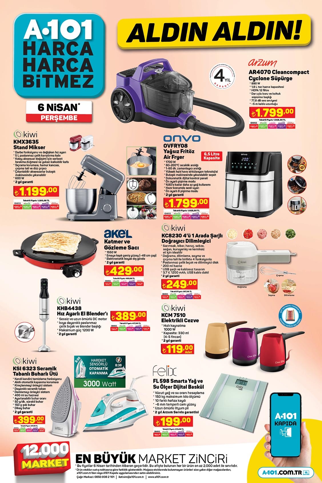 A101 Aktüel ürünler 7 Nisan 2023! A101’de bu hafta neler var?