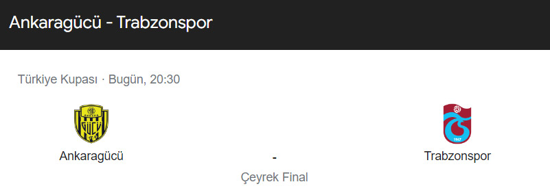 Ankaragücü – Trabzonspor maçı saat kaçta hangi kanalda?