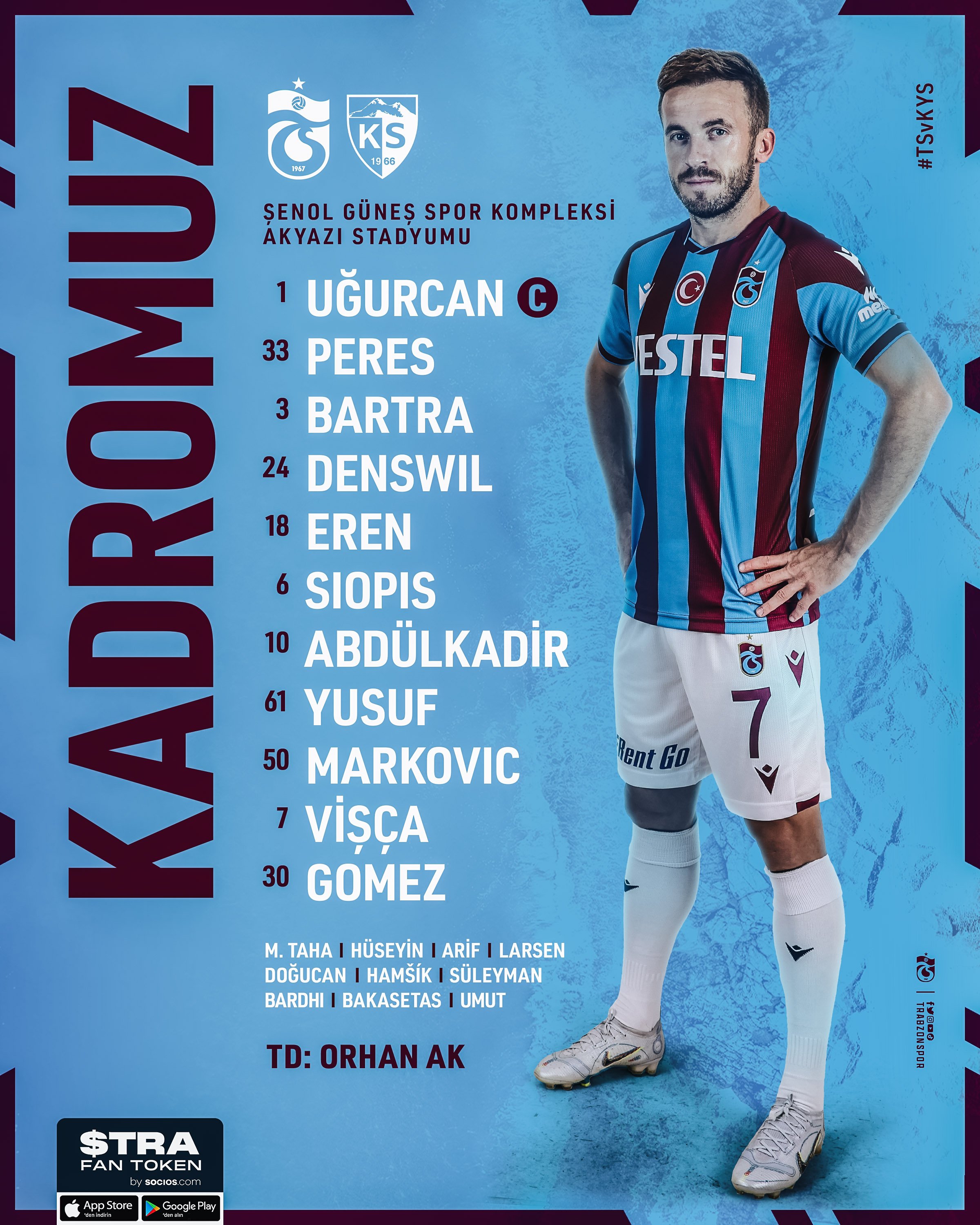 Trabzonspor'un Kayserispor maçı ilk 11'i belli oldu!