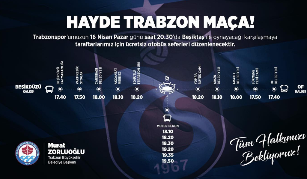 trabzonspor beşiktaş otobüs seferleri