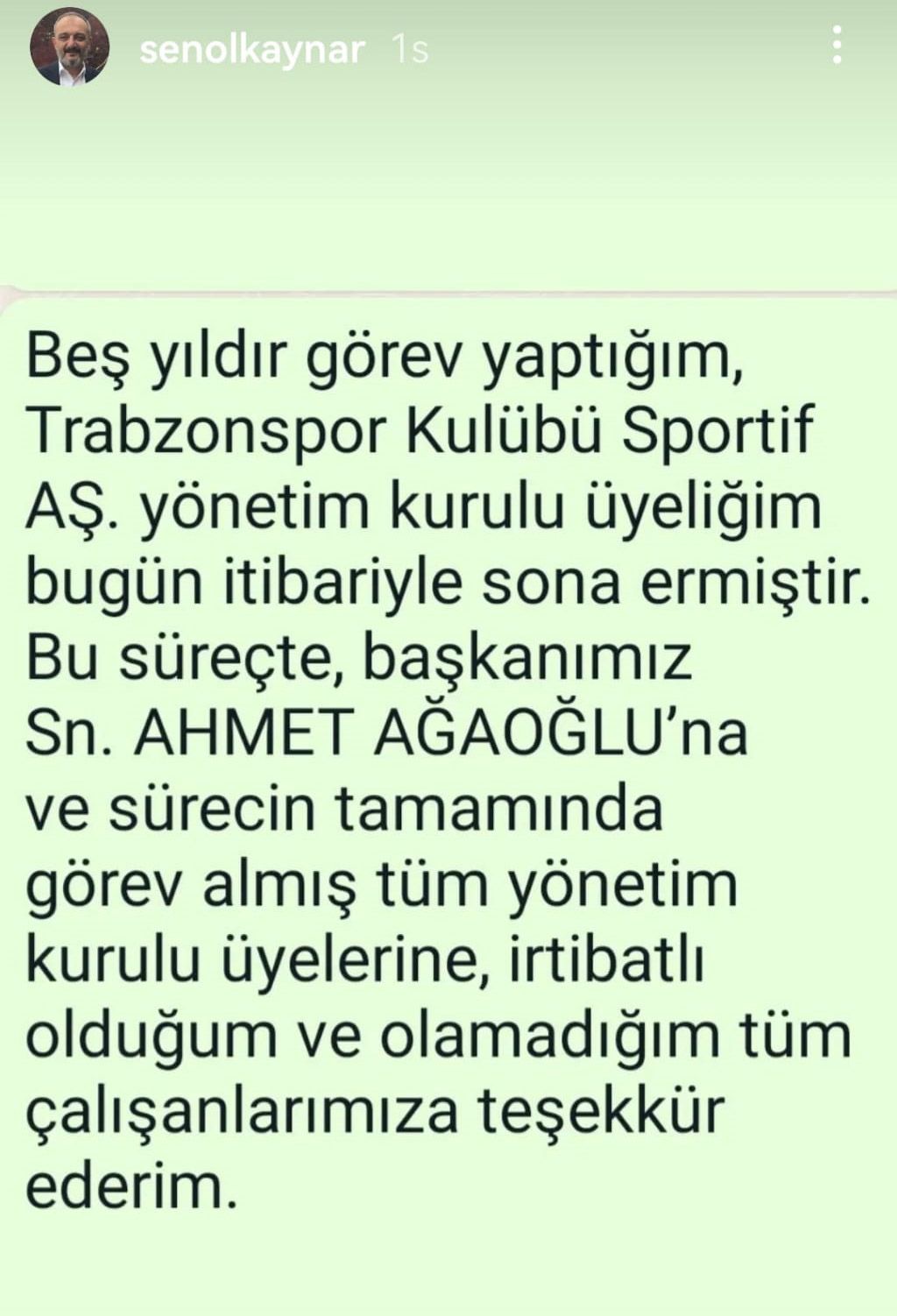 Trabzonspor’da bir ayrılık daha!