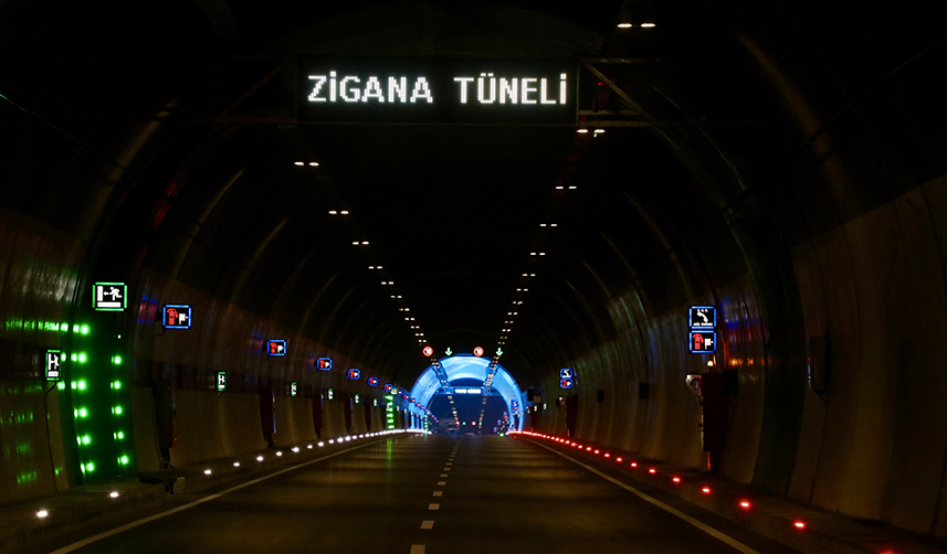 Trabzon-Gümüşhane arasındaki Yeni Zigana Tüneli açılış için gün sayıyor