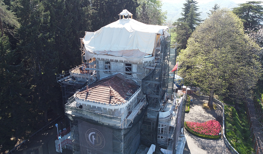 Trabzon'daki Atatürk Köşkü tarihinin en kapsamlı restorasyonunda