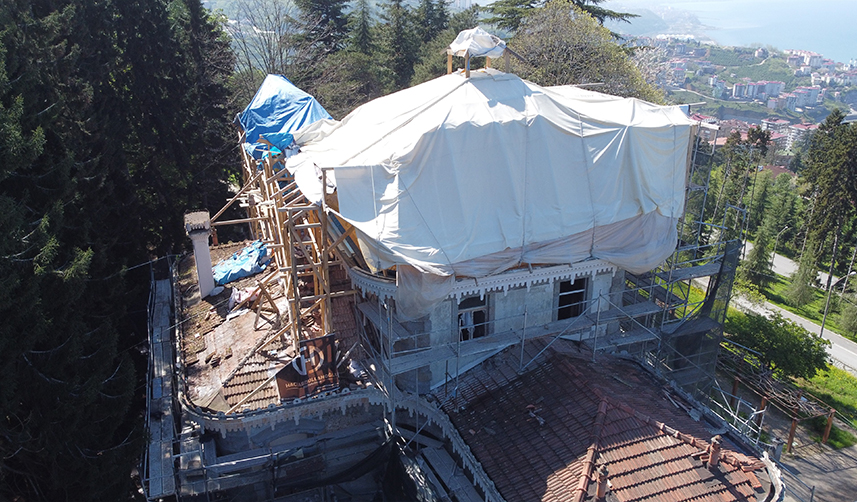 Trabzon'daki Atatürk Köşkü tarihinin en kapsamlı restorasyonunda