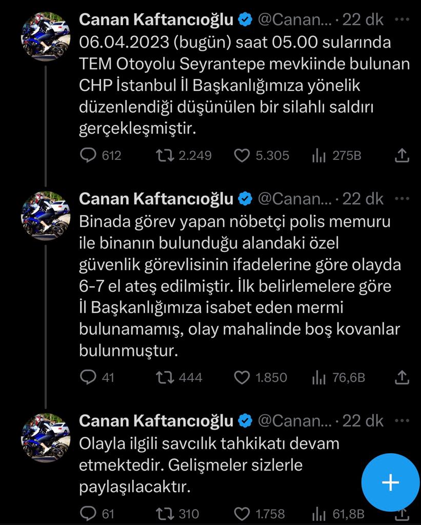 CHP İstanbul İl Başkanlığı'na silahlı saldırı