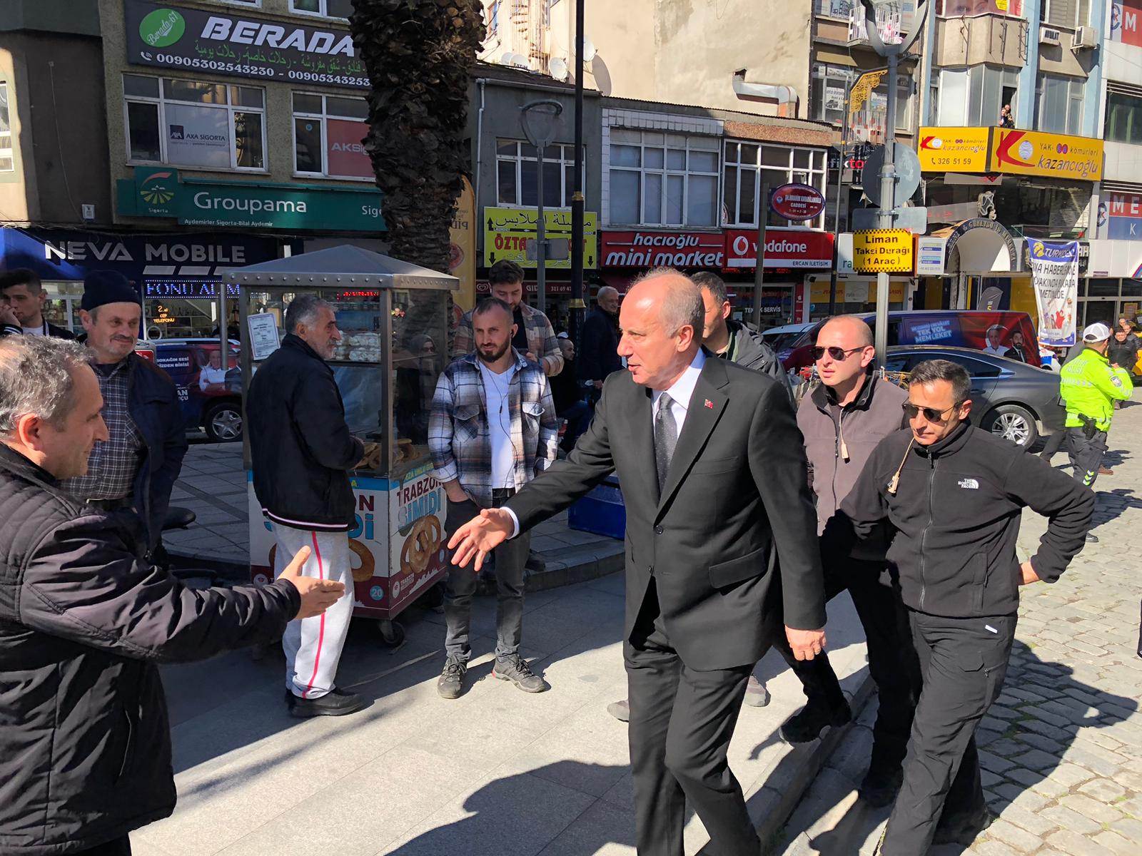 Cumhurbaşkanı adayı Muharrem İnce Trabzon'da! 