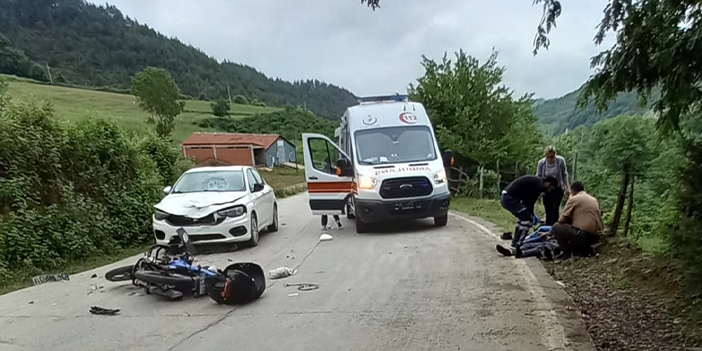 Samsun'da otomobil ile motosiklet çarpıştı: 2 yaralı