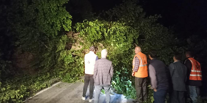 Trabzon'da heyelan hayatı olumsuz etkiledi! Yol ulaşıma kapandı, 7 mahalle elektriksiz kaldı
