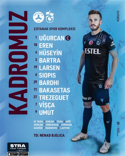 Trabzonspor’un Giresunspor maçı ilk 11’i belli oldu