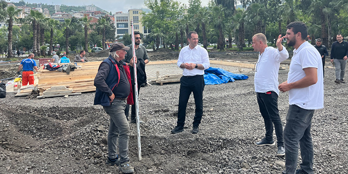 Akçaabat Sahil Park etap etap ilerliyor