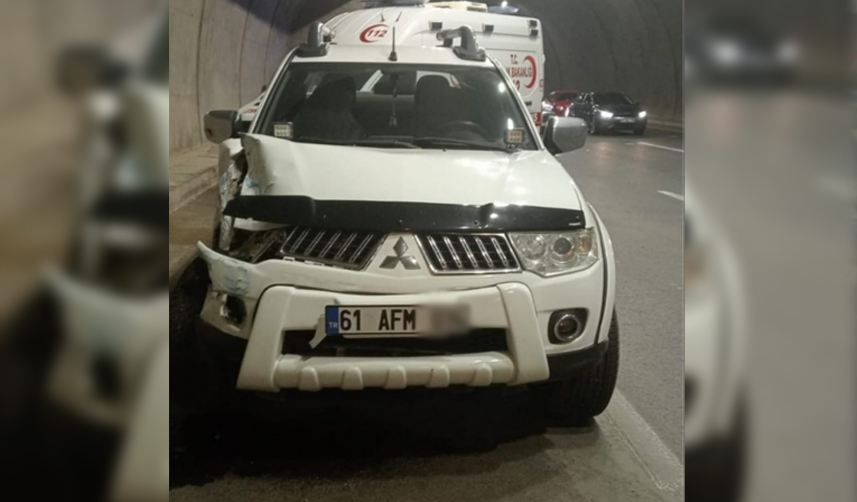 Trabzon Akyazı tünelinde kaza! 2 yaralı