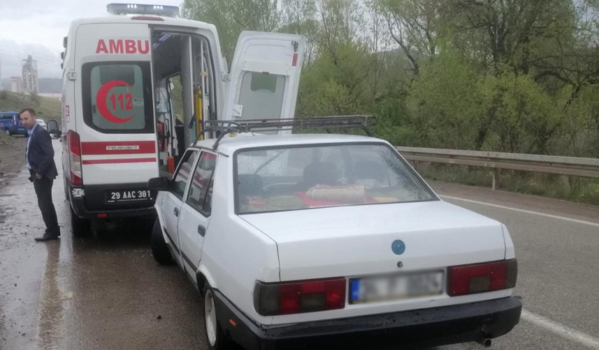 ambulans ile otomobil çarpıştı gümüşhane 2