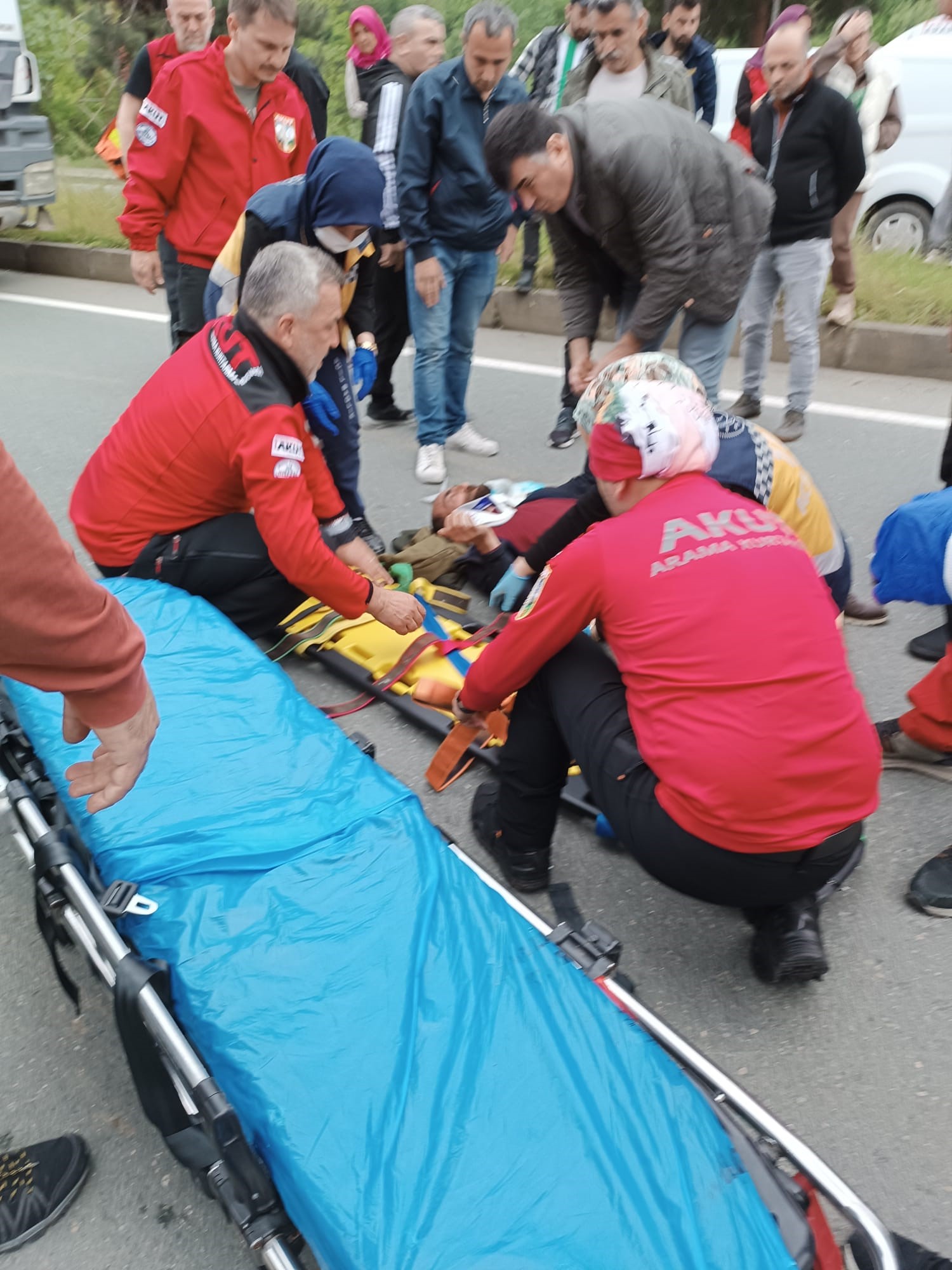 Trabzon'da otomobil takla attı! AKUT ekipleri müdahale etti