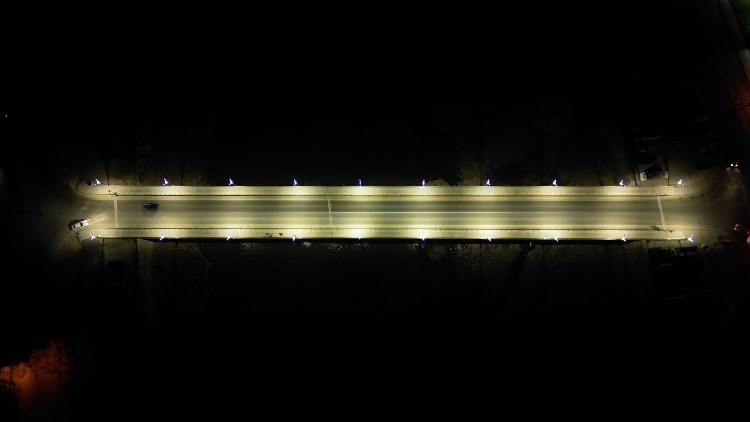 Ordu'da OSB köprüsüne özel aydınlatma