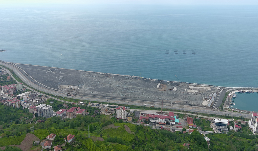 Rize Şehir Hastanesi projesinde dolgu süreci tamamlandı