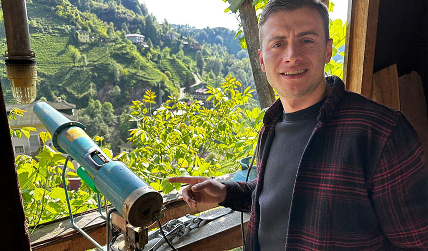 Rize'de kovanlara dadanan ayılara bakın nasıl önlem aldı