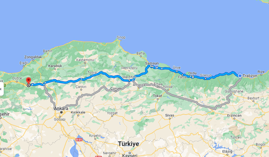 Trabzon Bolu Arası Kaç Km, kaç saat? Trabzon Bolu otobüs, uçak bileti