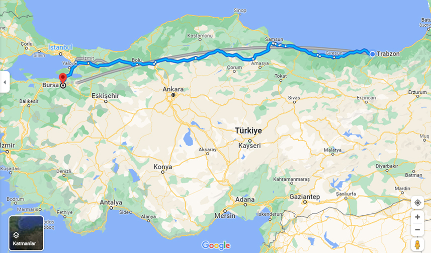 Trabzon Bursa arası kaç km, kaç saat? Trabzon Bursa uçak, otobüs bileti