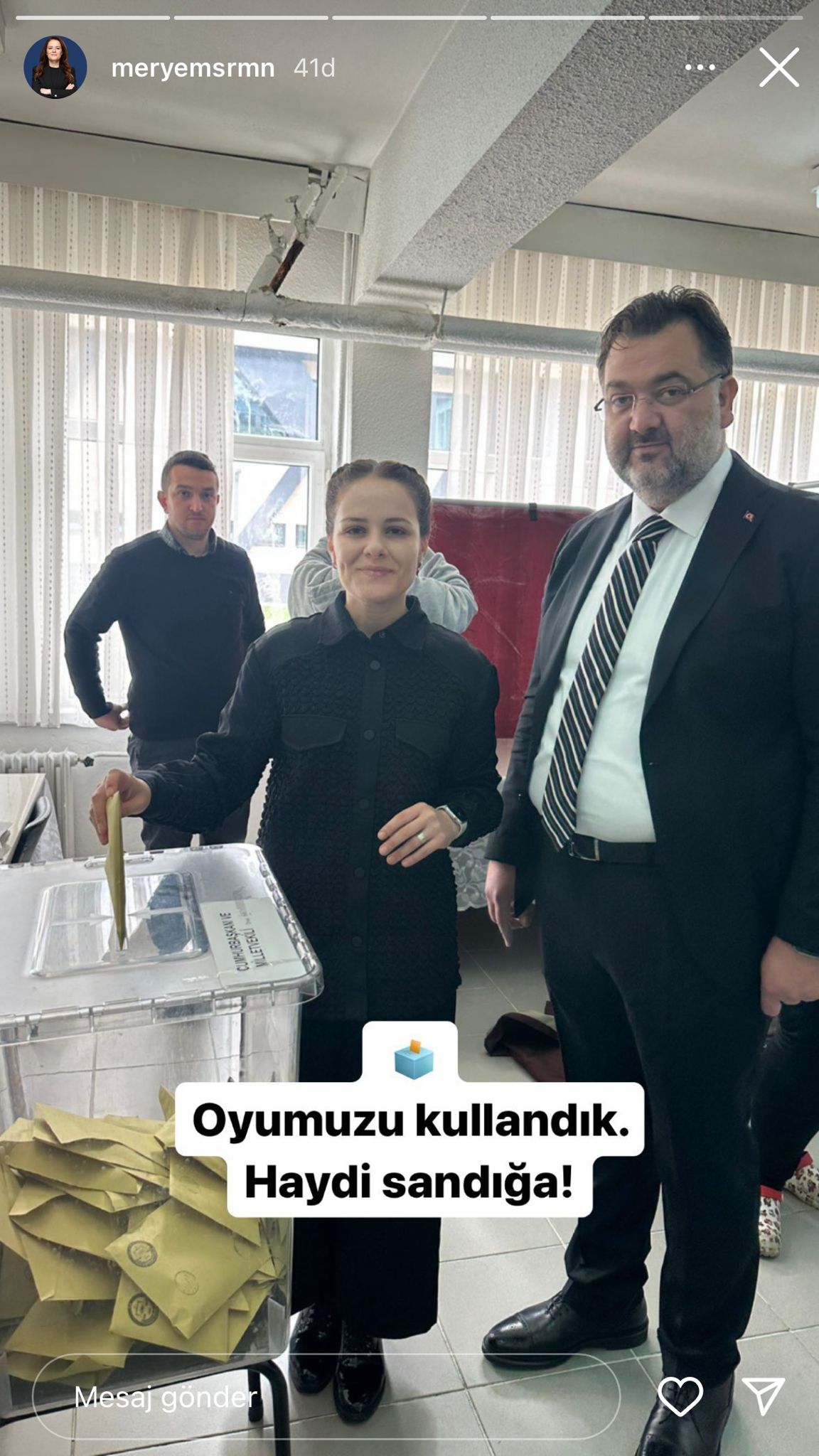 AK Parti Trabzon Milletvekili adayı Meryem Sürmen, oyunu kullandı!